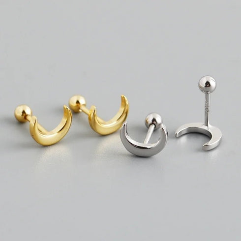 Cercei din argint Semiluna II (Silver/Gold)